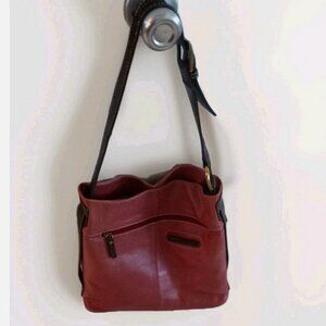Sophia Visconti Shoulder Bag Leather Vintage Brown Purse Boho Italian Style bag